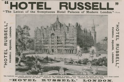 Hotel Russell, Russell Square, Londen door Harold Oakley