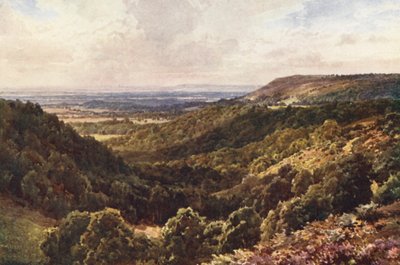 Van de heuvels boven Peaslake, nabij Gomshall door Harold Sutton Palmer
