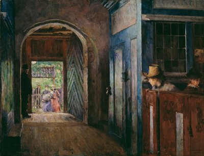 Doop in de Tanum-kerk door Harriet Backer