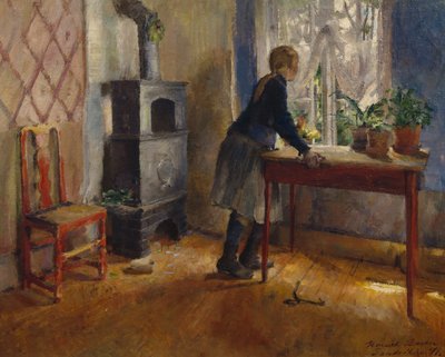 Meisje bij het raam door Harriet Backer