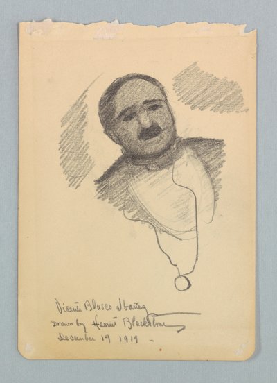 Studie voor portret, Vicente Blasco Ibáñez door Harriet Blackstone
