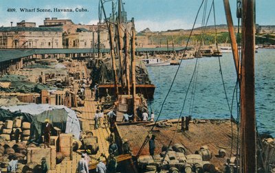 Kade Scène, Havana, Cuba, 1910 door Harris Bros and Co