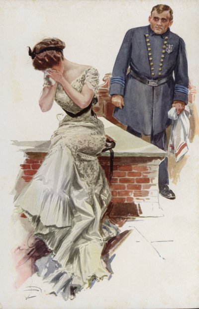 Illustratie voor When a Man Marries door Mary Roberts Rinehart door Harrison Fisher