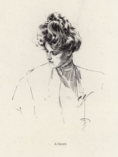 Portret van een vrouw door Harrison Fisher