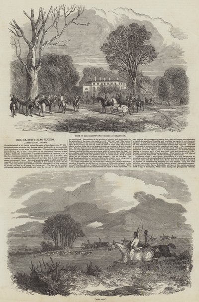 De hertenjacht van Hare Majesteit in Hillingdon door Harrison William Weir