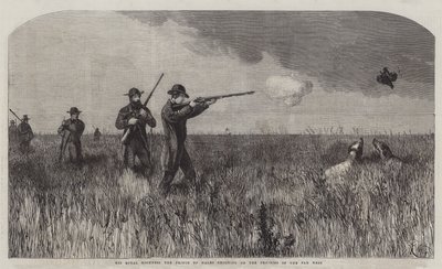 Zijne Koninklijke Hoogheid de Prins van Wales schietend op de Prairies van het Verre Westen door Harrison William Weir
