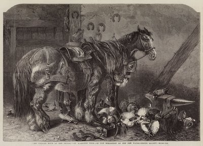Het vrije uur bij de smidse door Harrison William Weir