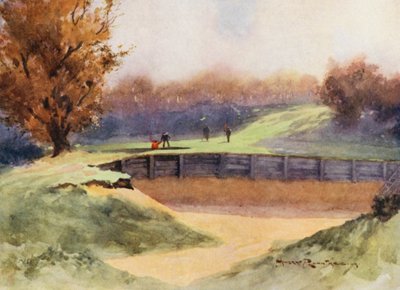 Golfbanen: Northwood, "Dood of Glorie", de achtste hole door Harry (1878 1950) Rountree