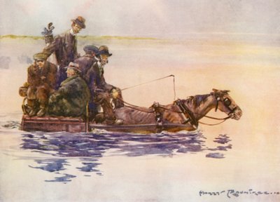 Golfbanen: Portmarnock, op weg naar huis door Harry (1878 1950) Rountree
