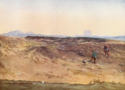 Golfbanen: Sandwich, de "Sahara" door Harry (1878 1950) Rountree