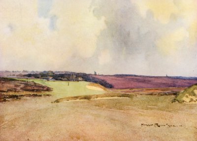 Golfbanen: Walton Heath, Tweede Schot bij de Zevende Hole door Harry (1878 1950) Rountree