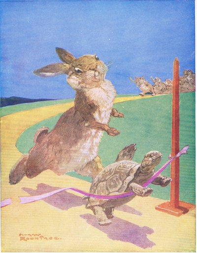 De haas en de schildpad door Harry Rountree