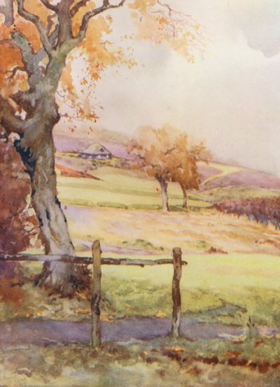 Golfbanen: Broadstone, de vierde hole door Harry (1878 1950) Rountree