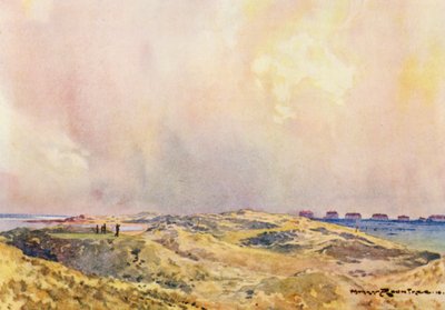 Golfbanen: Hoylake, de twaalfde tee door Harry (1878 1950) Rountree