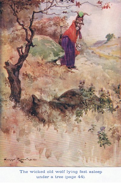 De gemene oude wolf lag vast te slapen door Harry Rountree