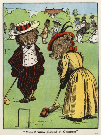 "Miss Bruina speelde croquet" door Harry B Neilson