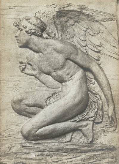 Het verhaal van Psyche: Cupido (verzilverd brons) door Harry Bates