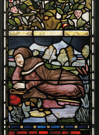 De Dichter Langland Slapend, Piers Ploughman door Harry Burrow