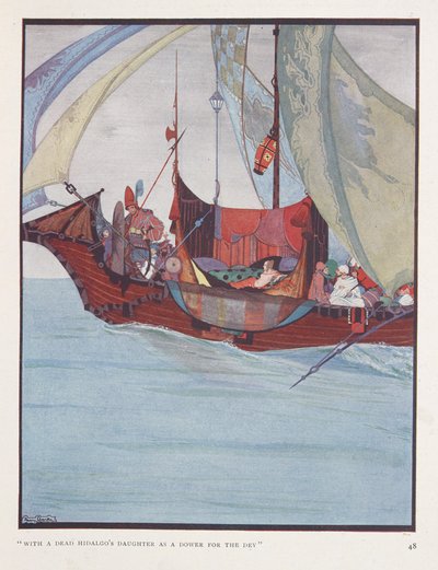 Een ballade van de kapiteins. "Met de dochter van een dode Hidalgo als bruidsschat voor de deij" door Harry Clarke