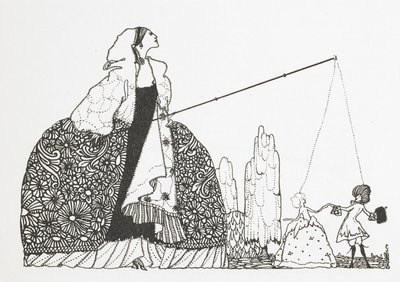Een vrouw als een poppenmeester. door Harry Clarke
