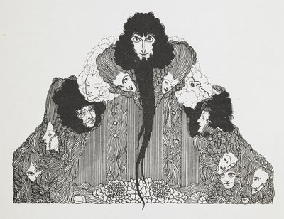 Illustratie van Blauwbaard. door Harry Clarke