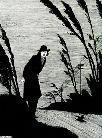 Midden in alles was een koud wit gezicht door Harry Clarke