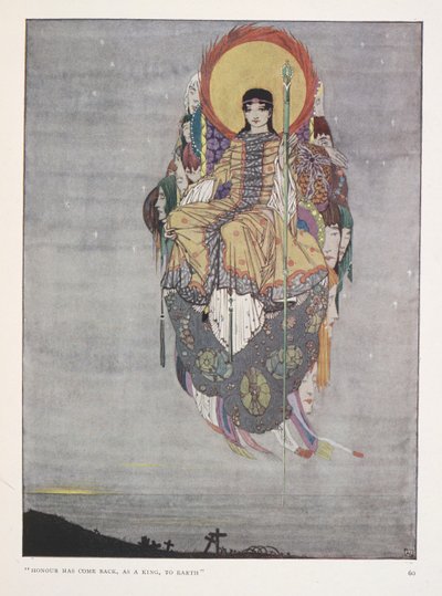 De doden. "Eer is teruggekeerd, als een koning, naar de aarde" door Harry Clarke