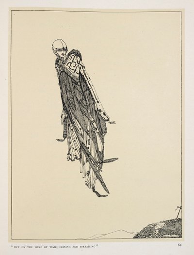 De Grote Minnaar. "Op de wind van de tijd, stralend en stromend" door Harry Clarke