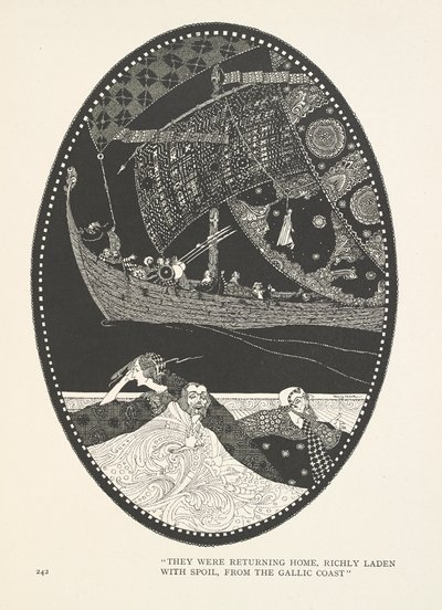 De Dochter van de Moeras Koning. Ze keerden huiswaarts, rijk beladen met buit, van de Gallische Kust. door Harry Clarke