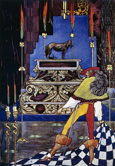De tondeldoos, sprookje door Hans Christian Andersen (1805-1875), illustratie door Harry Clarke (1890-1931) door Harry Clarke