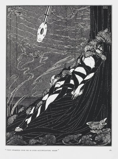 Ze zwermden op me af in steeds grotere hopen. Uit het verhaal De Put en de Slinger. door Harry Clarke