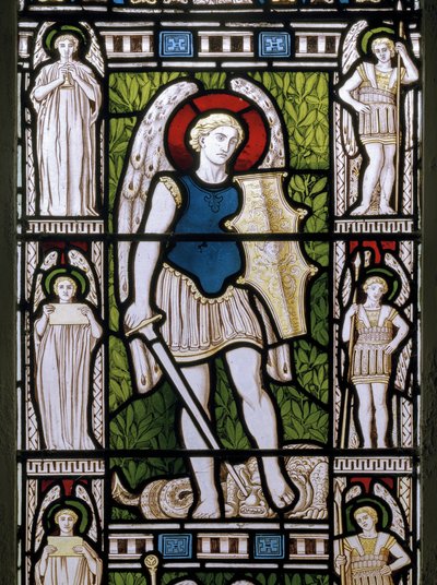 Minley, St. Andrew, James Powell & Sons, Harry Ellis Wooldridge, Aartsengel Michael, 1870 door Harry Ellis Wooldridge