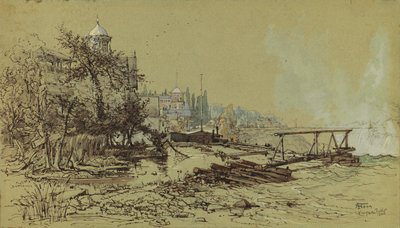 Niagara Watervallen door Harry Fenn