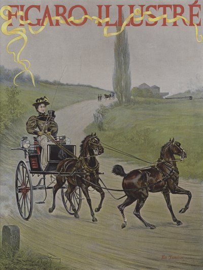 In Tandem. Omslag van Le Figaro Illustre, juni 1895 door Harry Finney