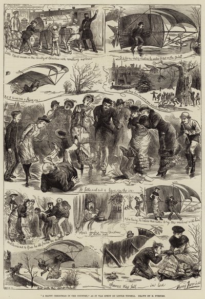 Een vrolijk kerstfeest op het platteland, zoals het werd doorgebracht door Little Topsell door Harry Furniss