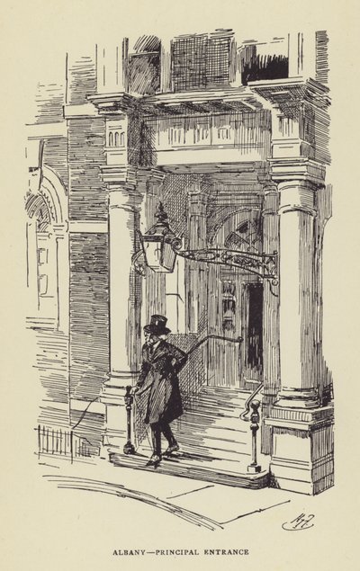 Albany, hoofdingang door Harry Furniss