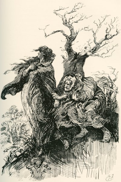 Alice Brown en haar moeder door Harry Furniss