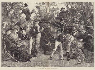 Bij de Eton en Harrow cricketwedstrijd door Harry Furniss