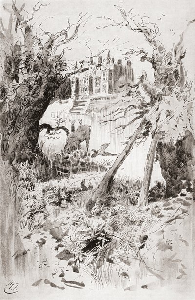 Bleak House, illustratie door Harry Furniss voor de roman Bleak House van Charles Dickens door Harry Furniss