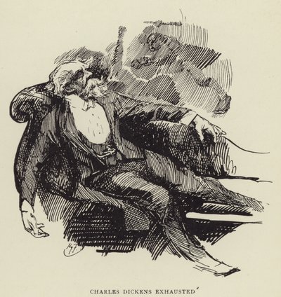 Charles Dickens uitgeput door Harry Furniss