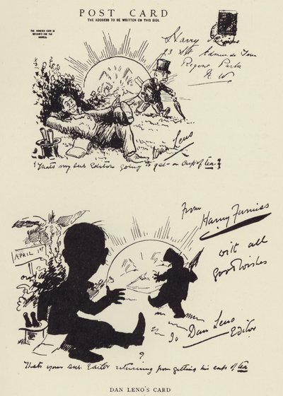 Dan Lenos Kaart door Harry Furniss