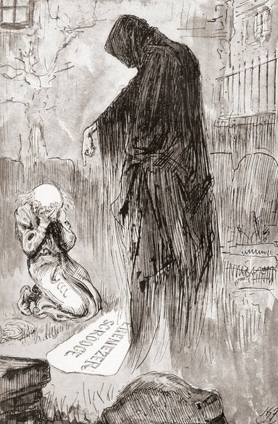 Illustratie voor A Christmas Carol uit The Christmas Books van Charles Dickens door Harry Furniss