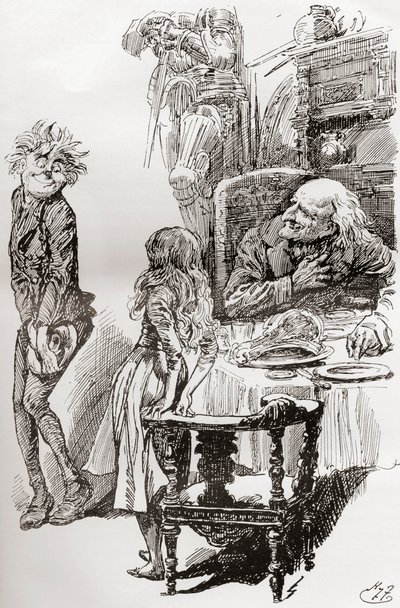 Illustratie voor De Oude Curiositeitenwinkel van Charles Dickens door Harry Furniss