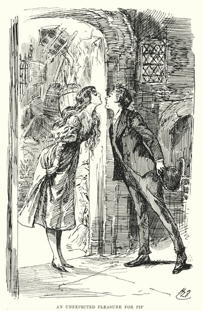 Illustratie voor Great Expectations van Charles Dickens door Harry Furniss