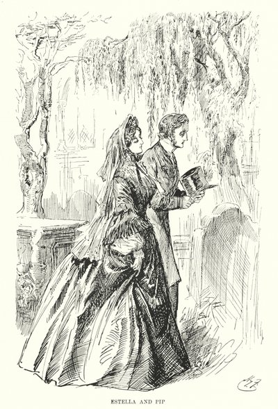 Illustratie voor Great Expectations door Charles Dickens door Harry Furniss