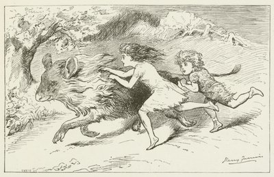 Illustratie voor Sylvie en Bruno door Lewis Carroll door Harry Furniss