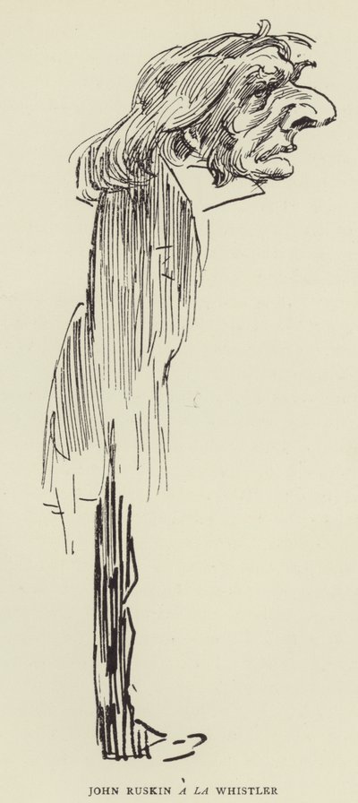 John Ruskin à la Whistler door Harry Furniss