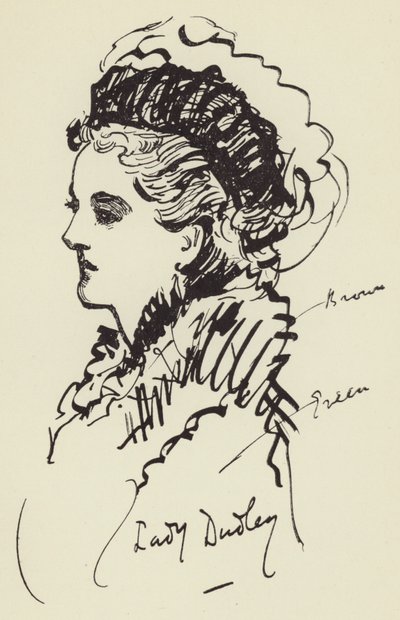 Lady Dudley door Harry Furniss