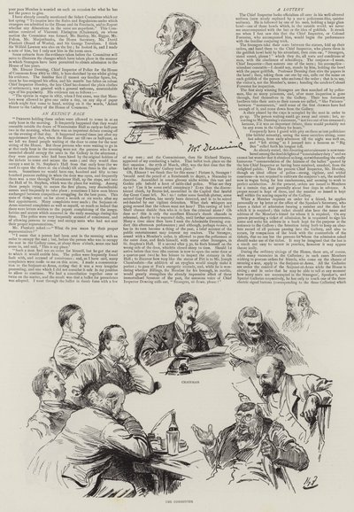 Leven in het Parlement, vreemdelingen in het Huis door Harry Furniss