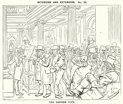 Punch cartoon: De Reform Club door Harry Furniss